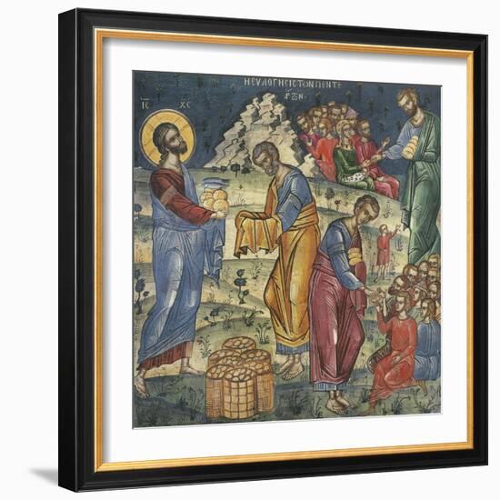 The Miracle of the Five Loaves and Two Fishes, 16th Century-null-Framed Giclee Print