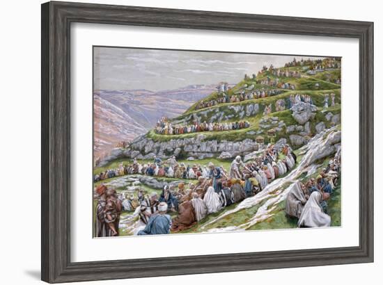 The Miracle of the Loaves and Fishes, Illustration for 'The Life of Christ', C.1886-94-James Tissot-Framed Giclee Print