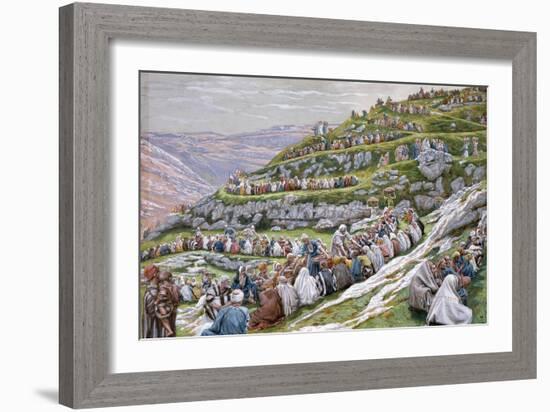 The Miracle of the Loaves and Fishes, Illustration for 'The Life of Christ', C.1886-94-James Tissot-Framed Giclee Print