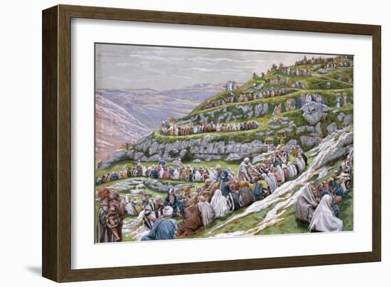 The Miracle of the Loaves and Fishes, Illustration for 'The Life of Christ', C.1886-94-James Tissot-Framed Giclee Print