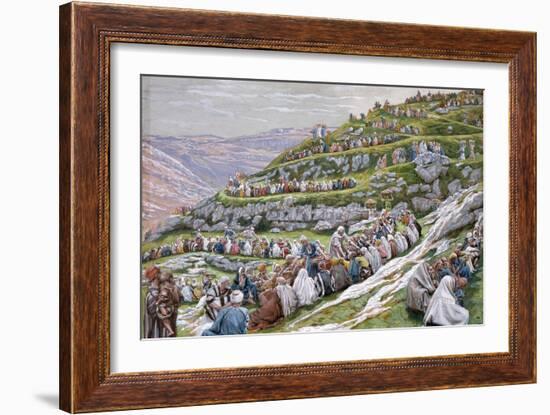 The Miracle of the Loaves and Fishes, Illustration for 'The Life of Christ', C.1886-94-James Tissot-Framed Giclee Print