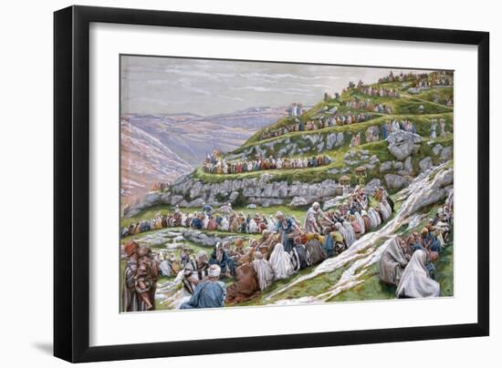 The Miracle of the Loaves and Fishes, Illustration for 'The Life of Christ', C.1886-94-James Tissot-Framed Giclee Print