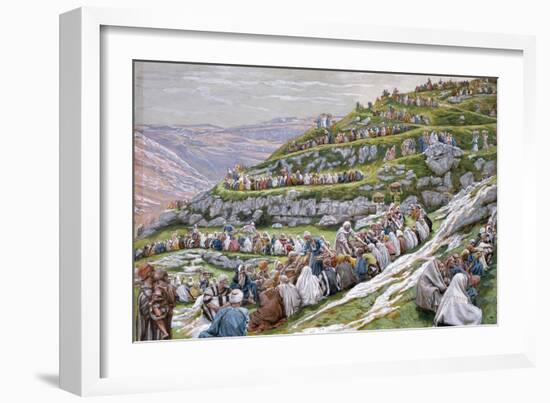 The Miracle of the Loaves and Fishes, Illustration for 'The Life of Christ', C.1886-94-James Tissot-Framed Giclee Print