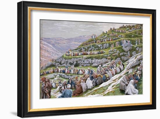 The Miracle of the Loaves and Fishes, Illustration for 'The Life of Christ', C.1886-94-James Tissot-Framed Giclee Print