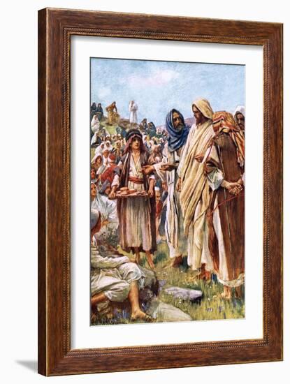 The Miracle of the Loaves and Fishes-Harold Copping-Framed Giclee Print