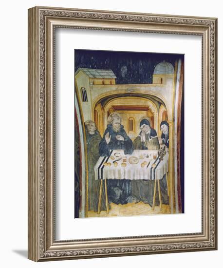 The Miracle of the Rain after the Intervention of St. Scholastica During the Meal with Her…-null-Framed Giclee Print