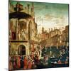 The Miracle of the Relic of the True Cross on the Rialto Bridge, 1494-Vittore Carpaccio-Mounted Giclee Print