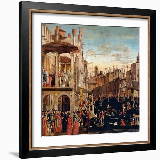 The Miracle of the Relic of the True Cross on the Rialto Bridge, 1494-Vittore Carpaccio-Framed Giclee Print