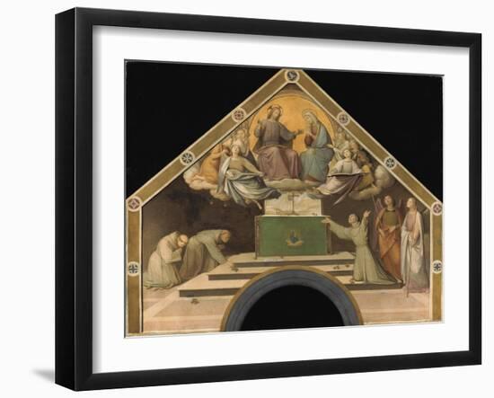 The Miracle of the Rosesdes of St. Francis, (Coloured Sketch for the Portiuncula Chapel-Johann Friedrich Overbeck-Framed Giclee Print