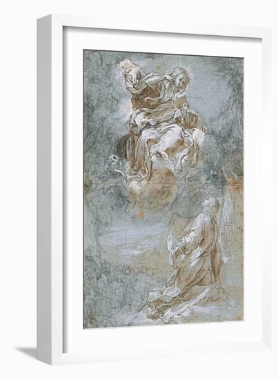 The Miracle of the Sacred Belt, Ca 1600-1610-Federigo Barocci-Framed Giclee Print