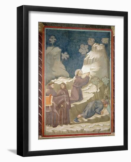 The Miracle of the Spring, 1297-99-Giotto di Bondone-Framed Giclee Print