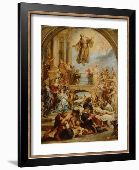 The Miracles of Saint Francis of Paola, c.1627-8-Peter Paul Rubens-Framed Giclee Print