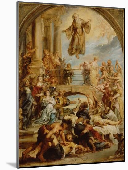The Miracles of Saint Francis of Paola, c.1627-8-Peter Paul Rubens-Mounted Giclee Print