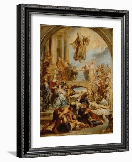 The Miracles of Saint Francis of Paola, c.1627-8-Peter Paul Rubens-Framed Giclee Print