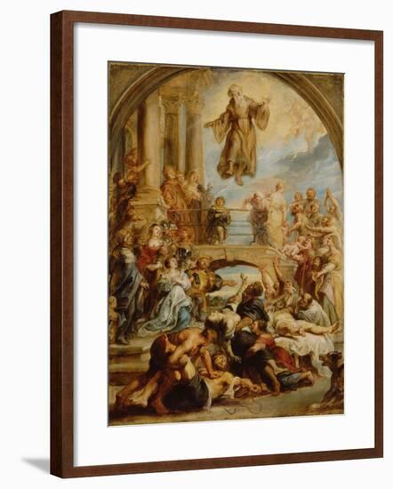 The Miracles of Saint Francis of Paola, c.1627-8-Peter Paul Rubens-Framed Giclee Print