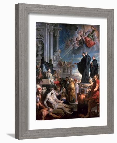 The Miracles of Saint Francis Xavier, 1617-1618-Peter Paul Rubens-Framed Giclee Print