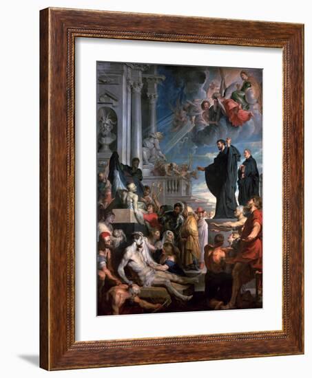 The Miracles of Saint Francis Xavier, 1617-1618-Peter Paul Rubens-Framed Giclee Print