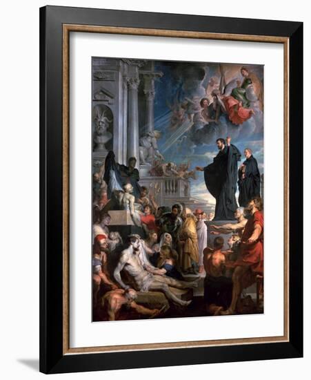 The Miracles of Saint Francis Xavier, 1617-1618-Peter Paul Rubens-Framed Giclee Print