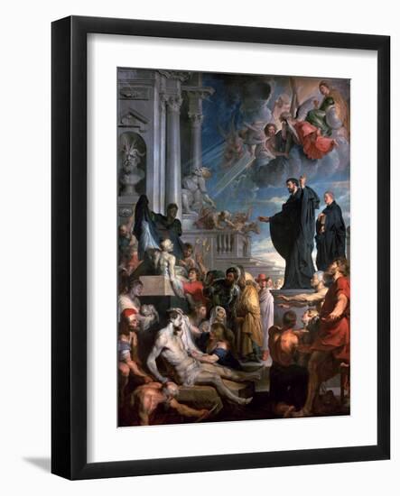 The Miracles of Saint Francis Xavier, 1617-1618-Peter Paul Rubens-Framed Giclee Print