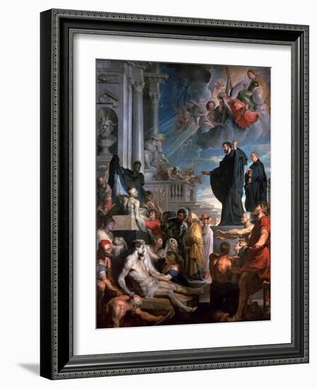 The Miracles of Saint Francis Xavier, 1617-1618-Peter Paul Rubens-Framed Giclee Print