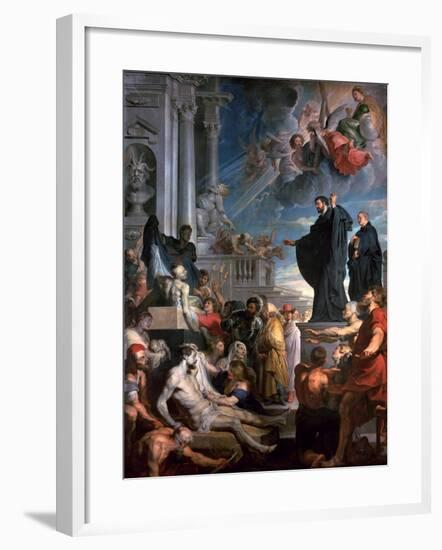 The Miracles of Saint Francis Xavier, 1617-1618-Peter Paul Rubens-Framed Giclee Print