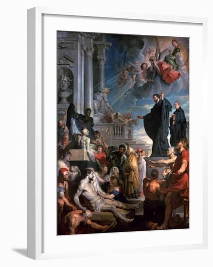 The Miracles of Saint Francis Xavier, 1617-1618-Peter Paul Rubens-Framed Giclee Print