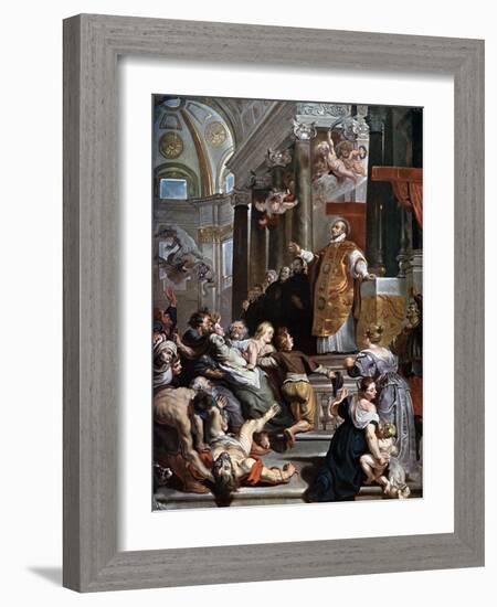 The Miracles of Saint Ignatius Loyola, C1617-1618-Peter Paul Rubens-Framed Giclee Print