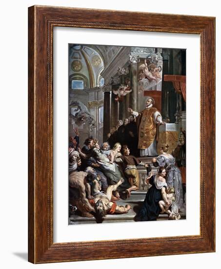 The Miracles of Saint Ignatius Loyola, C1617-1618-Peter Paul Rubens-Framed Giclee Print