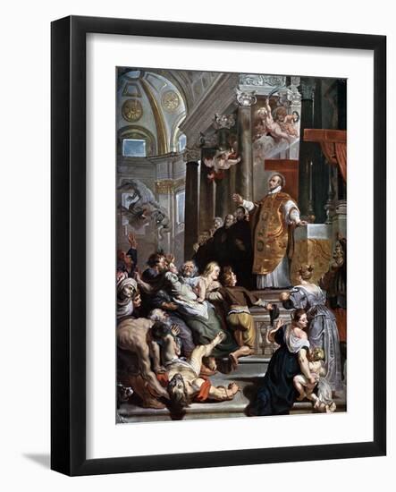 The Miracles of Saint Ignatius Loyola, C1617-1618-Peter Paul Rubens-Framed Giclee Print