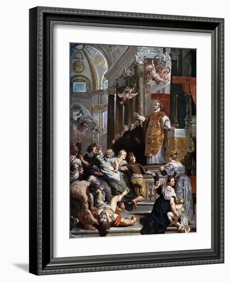 The Miracles of Saint Ignatius Loyola, C1617-1618-Peter Paul Rubens-Framed Giclee Print