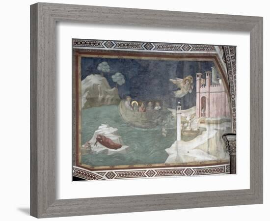 The Miraculous Arrival of Lazarus and His Sisters in Marseilles, 1320-Giotto di Bondone-Framed Giclee Print