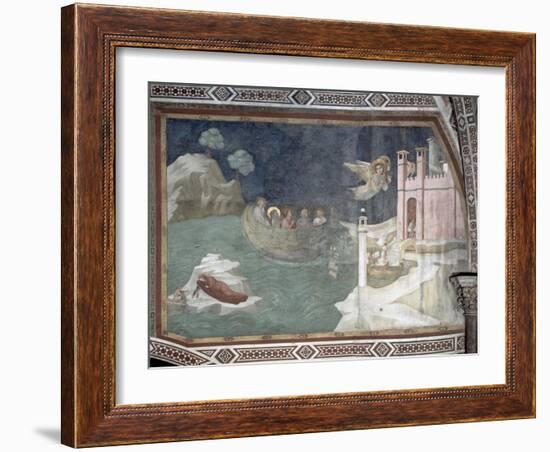 The Miraculous Arrival of Lazarus and His Sisters in Marseilles, 1320-Giotto di Bondone-Framed Giclee Print