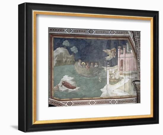 The Miraculous Arrival of Lazarus and His Sisters in Marseilles, 1320-Giotto di Bondone-Framed Giclee Print