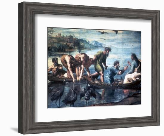 The Miraculous Draught of Fishes, 1515-Raphael-Framed Giclee Print