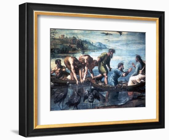 The Miraculous Draught of Fishes, 1515-Raphael-Framed Giclee Print