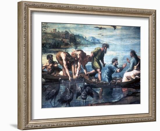 The Miraculous Draught of Fishes, 1515-Raphael-Framed Giclee Print