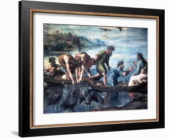 The Miraculous Draught of Fishes, 1515-Raphael-Framed Giclee Print