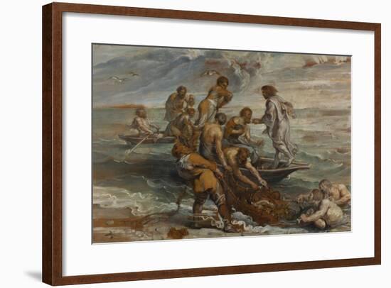 The Miraculous Draught of Fishes, 1618-1619-Peter Paul Rubens-Framed Giclee Print