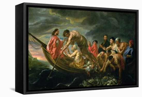 The Miraculous Draught of Fishes, C.1640-Jacob Jordaens-Framed Premier Image Canvas