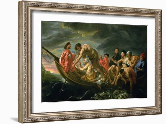 The Miraculous Draught of Fishes, C.1640-Jacob Jordaens-Framed Giclee Print