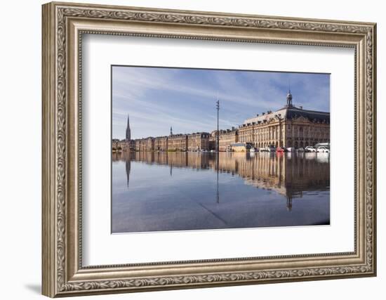 The Miroir D'Eau (Water Mirror) in the City of Bordeaux, Gironde, Aquitaine, France, Europe-Julian Elliott-Framed Photographic Print