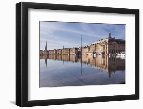 The Miroir D'Eau (Water Mirror) in the City of Bordeaux, Gironde, Aquitaine, France, Europe-Julian Elliott-Framed Photographic Print