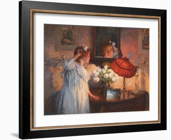 The Mirror - Albert Chevallier Tayler (1862-1925). Oil on Canvas, 1914. Dimension : 101,5X127 Cm Pr-Albert Chevallier Tayler-Framed Giclee Print