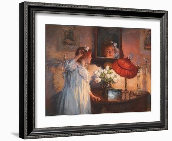 The Mirror - Albert Chevallier Tayler (1862-1925). Oil on Canvas, 1914. Dimension : 101,5X127 Cm Pr-Albert Chevallier Tayler-Framed Giclee Print