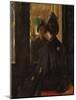 The Mirror, C.1900 (Oil on Canvas)-William Merritt Chase-Mounted Giclee Print