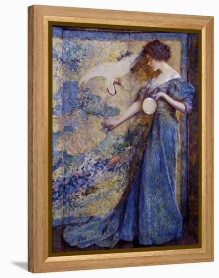 The Mirror, C. 1910-Robert Reid-Framed Premier Image Canvas