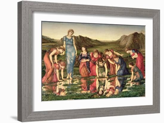 The Mirror of Venus, 1870-76-Edward Burne-Jones-Framed Giclee Print