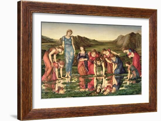 The Mirror of Venus, 1870-76-Edward Burne-Jones-Framed Giclee Print