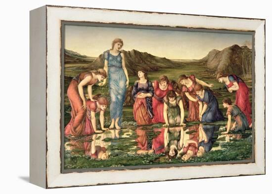 The Mirror of Venus, 1870-76-Edward Burne-Jones-Framed Premier Image Canvas