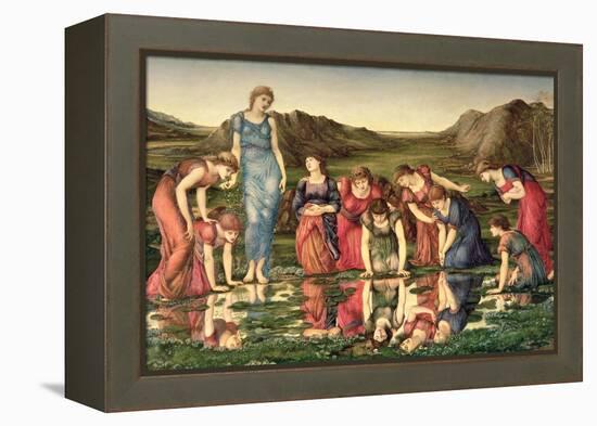 The Mirror of Venus, 1870-76-Edward Burne-Jones-Framed Premier Image Canvas